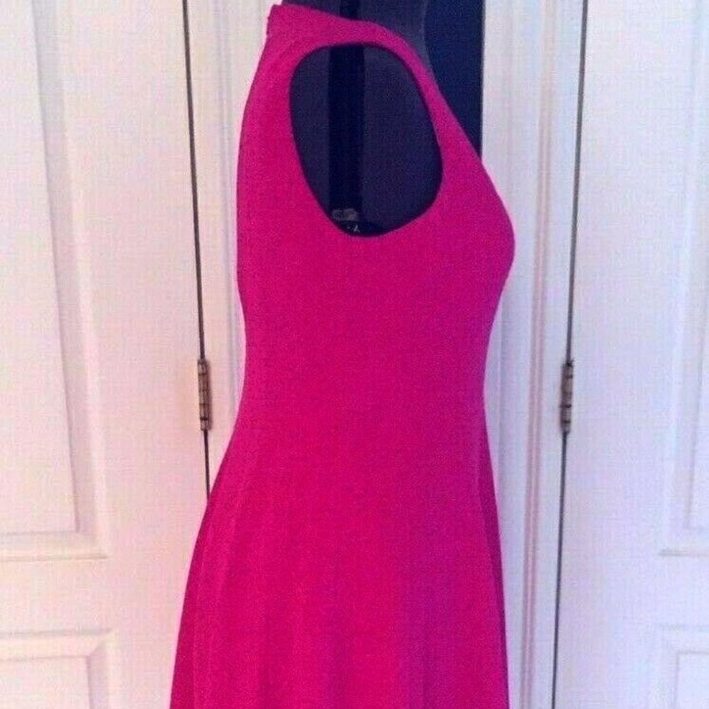 NINE WEST Dress, Size 10, Dark Pink Fuchsia, Good All-Occassion Dress - Picture 3 of 9